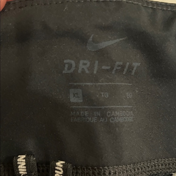 Nike Womens Black Running Leggings with White Logo - Picture 7 of 7